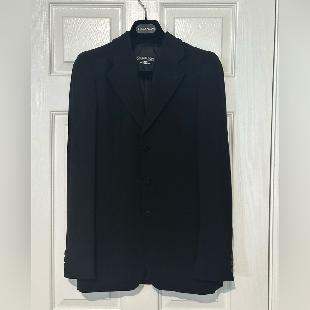 Giorgio Armani Black Label Vestimenta SPA Black Suit Women's Sz 40 42